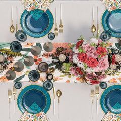 Peacock/Gold Petal Plates - Combo Pack 120/120