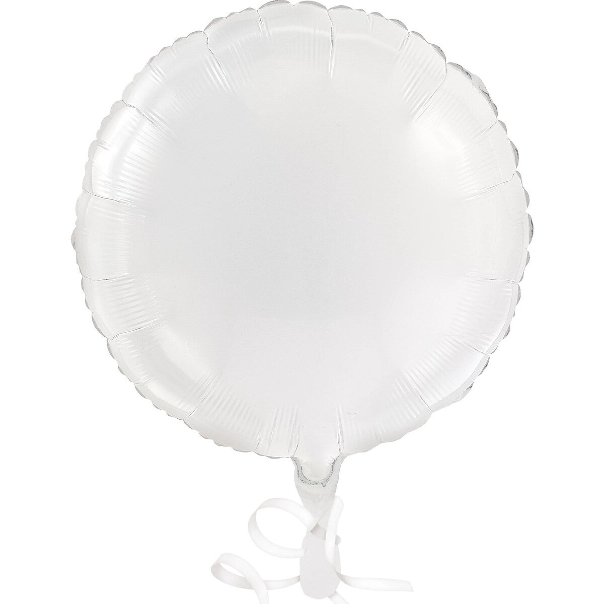 18 inch White round foil balloon