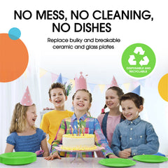7 In. Lime Green Plastic Plates | 100 Count