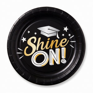 Shine On Graduation Paper Plates - 6.75" Round