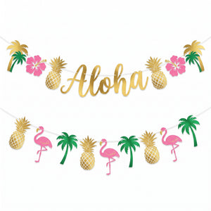 Tropical Luau "Aloha" Banner Set - 2 Pack