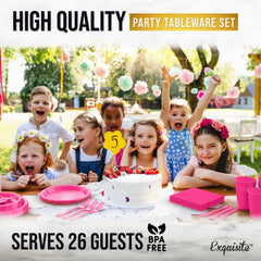 182 Piece Combo Set - Service For 26 - Hot Pink