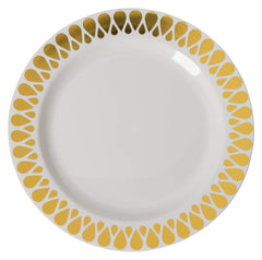 10.25 In. Gold Droplet Design Plates | 10 Count