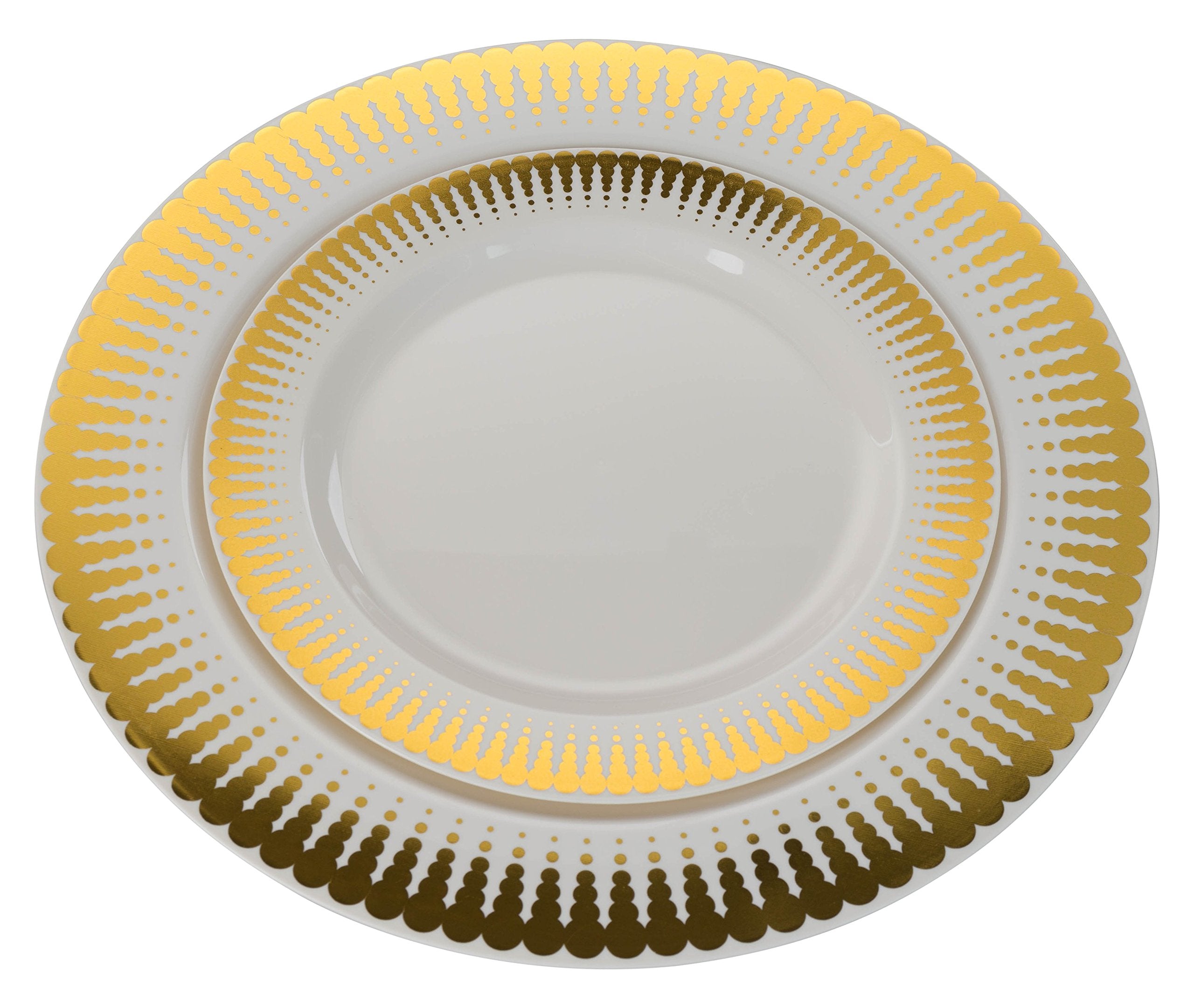 10.25 In. Gold Radial Design Plates | 10 Count