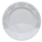 10.25 In. Silver Leaf Premium Plates | 10 Count