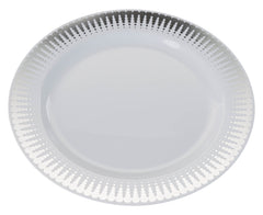 10.25 In. Silver Radial Design Plates | 10 Count