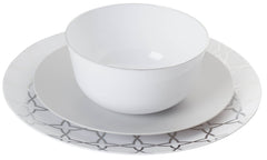 10 In. Geo Design Plastic Plates | 10 Count