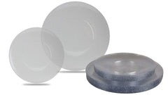 10 In. Silver Sparkle Design Plastic Plates | 10 Count