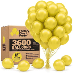 12 in. Yellow Balloons | Case of 3600