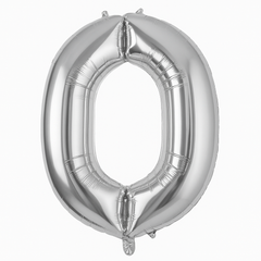 Silver Foil Letter 'O' Balloon - Air-Filled Metallic Decoration