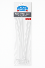 Balloon Cup and Stick Set - 4 Pack