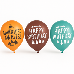 Wilderness Adventure Latex Balloons for Baby's First Birthday, 12-Inch, 6-Pack