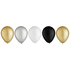 Luxe Mixed Color Latex Balloons, 11-Inch, 15-Pack