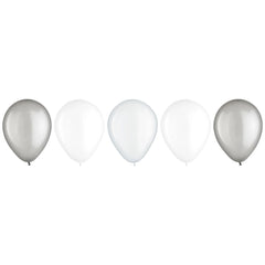 Platinum Mix Latex Balloons, 11-Inch, 15-Pack