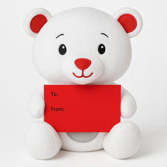 Bear Plush Balloon Weight and Gift Card Holder Accessory