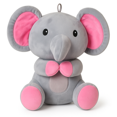 Elephant Plush Balloon Weight Accessory with Pink Accents