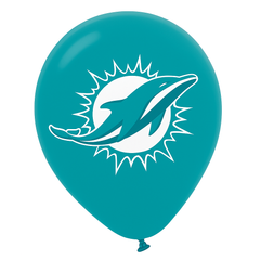 Miami Dolphins 12" Printed Latex Balloons