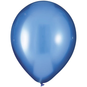 Luxaire Premium Royal Blue Metallic Latex Balloons - 12" | 25 Count