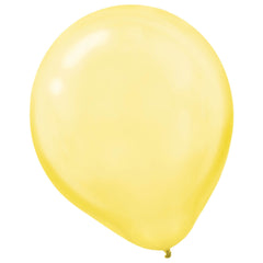 Pearl Yellow Latex Balloons - 12 In. | 15 Count