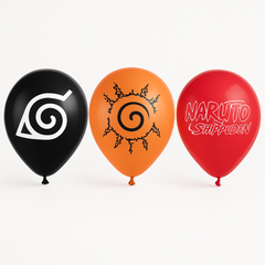 Naruto Shippuden Themed 12" Latex Balloons - Set of 6