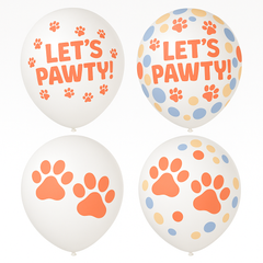 Let's Pawty! Latex Balloons for Kids Birthday