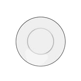 8 In. Classic Clear Design Plates Black Rim | 10 Count
