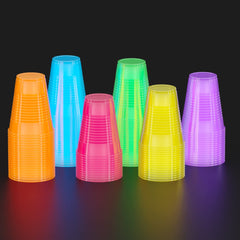 12 Oz. Neon Assorted Color Plastic Cups | Case of 720