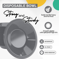 12 Oz. Silver Plastic Bowls | 50 Count