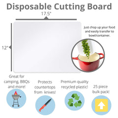 12 In. X 17.5 In. Premium Quality Disposable Cutting Board | 25 Count