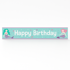 Mermaid-Themed Happy Birthday Banner