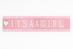 Lovely "It's a Girl" Baby Shower Banner