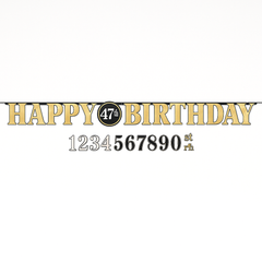 Better with Age Customizable "Happy Birthday" Banner Decoration, 10-ft
