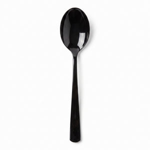 Elegant Black Plastic Serving Spoon - 9.75"