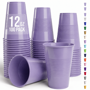 12 Oz. Lavender Plastic Cups | 100 Count