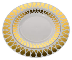 14 Oz.Gold Droplet Design Soup Bowls | 10 Count