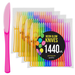 Heavy Duty Neon Plastic Knives | Case of 1440