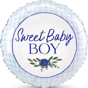 Sweet Baby Boy Blue Foil Balloon
