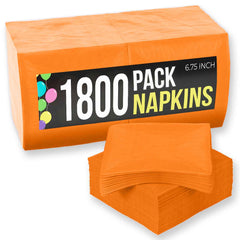 Orange Luncheon Napkins - 6.75 in. | 1800 Count