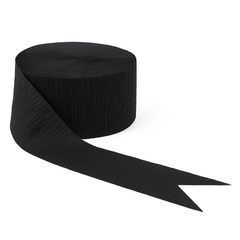 Classic Black Crepe Streamer - 81ft