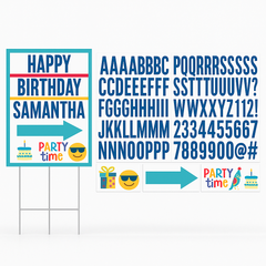 Giant Customizable Marquee "Happy Birthday" Yard Sign