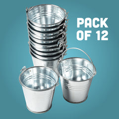 Mini Metal Buckets - 12 Count