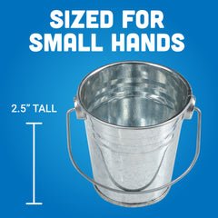 Mini Metal Buckets - 12 Count