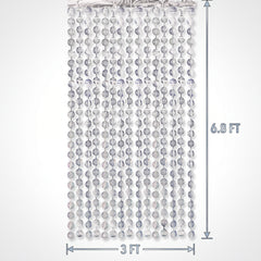 Disco Foil Doorway Curtain with Hanging Disco Balls