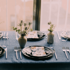 10 In. Navy Classic Design Plates | 10 Count