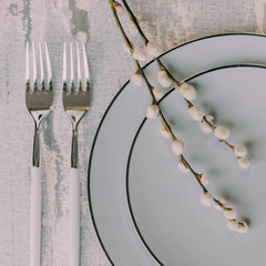 Trendables Forks White/Silver | 20 Count