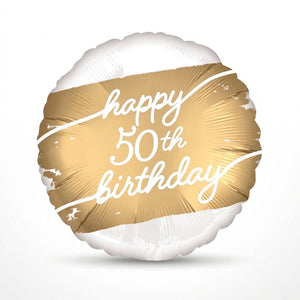Golden Age 50th Birthday Foil Balloon