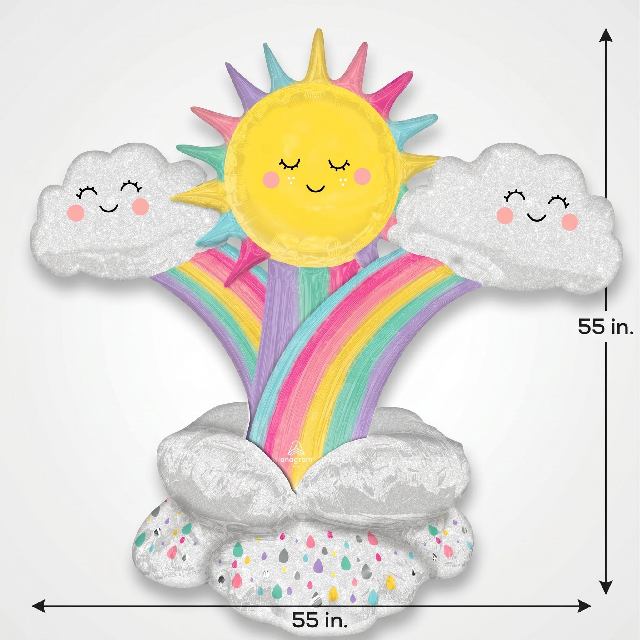 Cheerful Rainbow & Sunshine AirLoonz Balloon