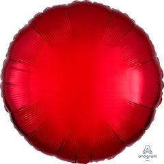 Vibrant Red Metallic Foil Balloon - 18 Inch Circle