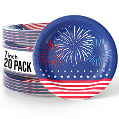 7" Starburst Paper Plates - 20 Ct.
