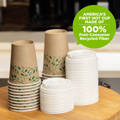 Dixie ecosmart 12 Oz. 100% recycled fiber paper hot cups 1 Bag Of 50 count